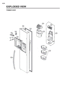 Freezer Door Parts parts for Lg Side-By-Side Refrigerator LSXS26326B/01 from AppliancePartsPros.com
