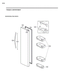 Refrigerator Door Parts parts for Lg Side-By-Side Refrigerator LSXS26326B/01 from AppliancePartsPros.com