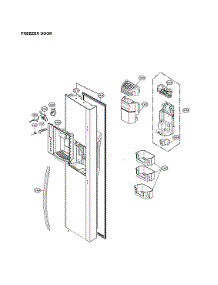 Freezer Door Parts parts for Lg Side-By-Side Refrigerator LSXS26326B/02 from AppliancePartsPros.com