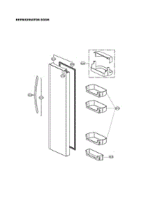 Refrigerator Door parts for Lg Side-By-Side Refrigerator LSXS26326B/02 from AppliancePartsPros.com