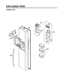 Freezer Door parts for Lg Side-By-Side Refrigerator LSXS26326S/04 from AppliancePartsPros.com