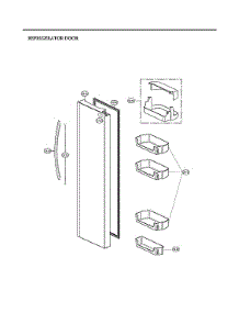 Refrigerator Door parts for Lg Side-By-Side Refrigerator LSXS26326S/04 from AppliancePartsPros.com