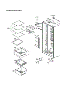 Refrigerator Compartment parts for Lg Side-By-Side Refrigerator LSXS26326S/09 from AppliancePartsPros.com