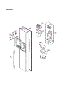 Freezer Door parts for Lg Side-By-Side Refrigerator LSXS26326S/11 from AppliancePartsPros.com