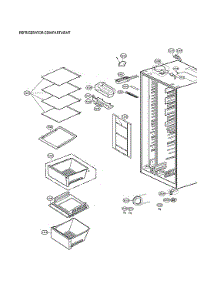 Refrigerator Compartment parts for Lg Side-By-Side Refrigerator LSXS26326S/11 from AppliancePartsPros.com