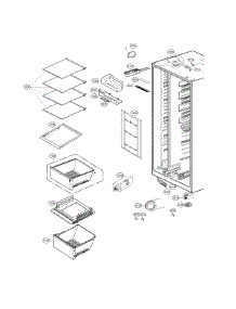 Refrigerator Compartment parts for Lg Side-By-Side Refrigerator LSXS26326W/00 from AppliancePartsPros.com