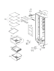 Refrigerator Compartment parts for Lg Side-By-Side Refrigerator LSXS26326W/01 from AppliancePartsPros.com