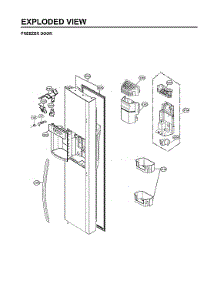Freezer Door parts for Lg Side-By-Side Refrigerator LSXS26336D/00 from AppliancePartsPros.com