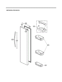 Refrigerator Door parts for Lg Side-By-Side Refrigerator LSXS26336D/00 from AppliancePartsPros.com
