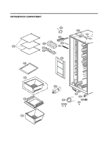 Refrigerator Compartment parts for Lg Side-By-Side Refrigerator LSXS26336D/00 from AppliancePartsPros.com