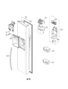 Freezer Door parts for Lg Side-By-Side Refrigerator LSXS26336S/00 from AppliancePartsPros.com