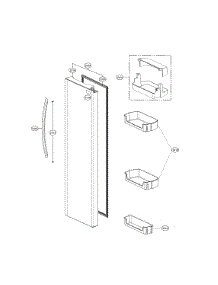 Refrigerator Door parts for Lg Side-By-Side Refrigerator LSXS26336V/00 from AppliancePartsPros.com