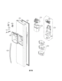 Freezer Door parts for Lg Side-By-Side Refrigerator LSXS26336V/01 from AppliancePartsPros.com