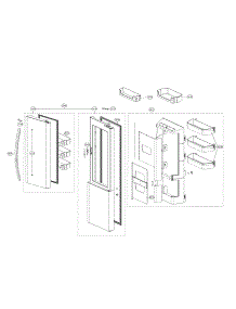 Refrigerator Door parts for Lg Side-By-Side Refrigerator LSXS26366D/02 from AppliancePartsPros.com