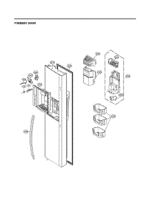 Freezer Door parts for Lg Side-By-Side Refrigerator LSXS26366D/03 from AppliancePartsPros.com