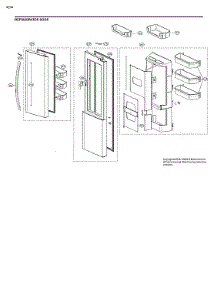 Refrigerator Door Parts parts for Lg Side-By-Side Refrigerator LSXS26366D/08 from AppliancePartsPros.com