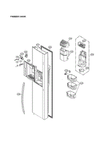 Freezer Door Parts parts for Lg Side-By-Side Refrigerator LSXS26366D/09 from AppliancePartsPros.com