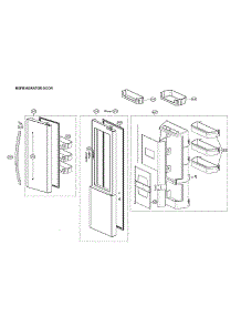 Refrigerator Door Parts parts for Lg Side-By-Side Refrigerator LSXS26366D/09 from AppliancePartsPros.com