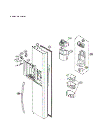 Freezer Door parts for Lg Side-By-Side Refrigerator LSXS26366S/03 from AppliancePartsPros.com