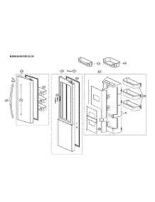 Refrigerator Door parts for Lg Side-By-Side Refrigerator LSXS26366S/03 from AppliancePartsPros.com