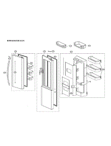 Refrigerator Door parts for Lg Side-By-Side Refrigerator LSXS26366S/04 from AppliancePartsPros.com