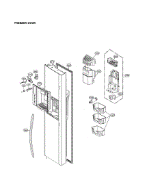 Freezer Door parts for Lg Side-By-Side Refrigerator LSXS26366S/05 from AppliancePartsPros.com