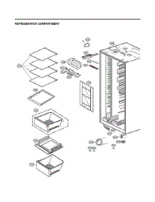 Refrigerator Compartment parts for Lg Side-By-Side Refrigerator LSXS26366S/07 from AppliancePartsPros.com