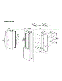 Refrigerator Door parts for Lg Side-By-Side Refrigerator LSXS26366S/08 from AppliancePartsPros.com