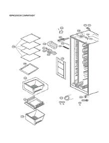 Refrigerator Compartment parts for Lg Side-By-Side Refrigerator LSXS26366S/08 from AppliancePartsPros.com
