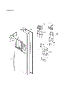 Freezer Door parts for Lg Side-By-Side Refrigerator LSXS26366S/11 from AppliancePartsPros.com