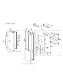 Refrigerator Door parts for Lg Side-By-Side Refrigerator LSXS26366S/11 from AppliancePartsPros.com