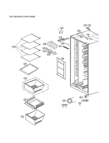 Refrigerator Compartment parts for Lg Side-By-Side Refrigerator LSXS26366S/11 from AppliancePartsPros.com