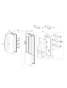 Refrigerator Door parts for Lg Side-By-Side Refrigerator LSXS26386D/03 from AppliancePartsPros.com