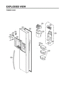 Freezer Door parts for Lg Side-By-Side Refrigerator LSXS26386S/02 from AppliancePartsPros.com