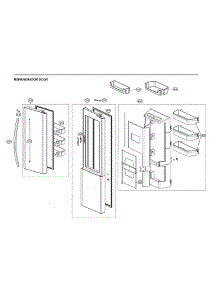 Refrigerator Door parts for Lg Side-By-Side Refrigerator LSXS26386S/02 from AppliancePartsPros.com