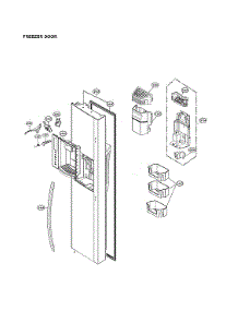 Freezer Door Parts parts for Lg Side-By-Side Refrigerator LSXS26466D/00 from AppliancePartsPros.com