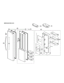 Refrigerator Door Parts parts for Lg Side-By-Side Refrigerator LSXS26466D/00 from AppliancePartsPros.com