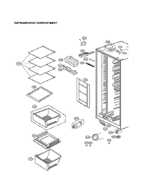 Refrigerator Compartment Parts parts for Lg Side-By-Side Refrigerator LSXS26466S/01 from AppliancePartsPros.com