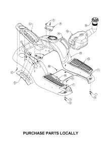 Fender And Fuel Tank parts for Cub Cadet Front-Engine Lawn Tractor LT1046 from AppliancePartsPros.com