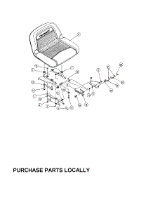 Adjustable Seat parts for Cub Cadet Front-Engine Lawn Tractor LT1050 from AppliancePartsPros.com