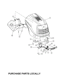 Hood And Grille parts for Cub Cadet Front-Engine Lawn Tractor LT1050 from AppliancePartsPros.com