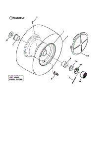 Wheels-Front parts for Snapper Front-Engine Lawn Tractor LT120G30AB from AppliancePartsPros.com