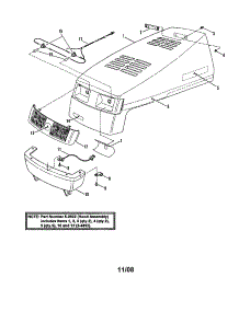 Hood / Bumper parts for Snapper Front-Engine Lawn Tractor LT125G38AB from AppliancePartsPros.com