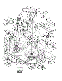 38" Cutting Deck / Belts / Brakes parts for Snapper Front-Engine Lawn Tractor LT125G38AB from AppliancePartsPros.com