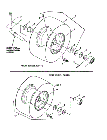 Wheels, Front & Rear parts for Snapper Front-Engine Lawn Tractor LT160H42DBV from AppliancePartsPros.com