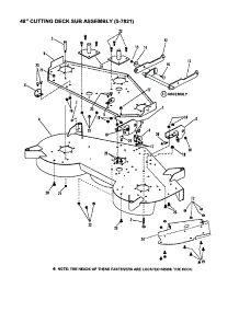 48" Cutting Deck Sub Assembly parts for Snapper Front-Engine Lawn Tractor LT160H42FBV from AppliancePartsPros.com