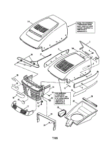 Hood / Bumper / Headlight parts for Snapper Front-Engine Lawn Tractor LT160H42FBV2 from AppliancePartsPros.com