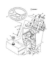 Steering Wheel / Console / Fuel Tank parts for Snapper Front-Engine Lawn Tractor LT160H42FBV2 from AppliancePartsPros.com