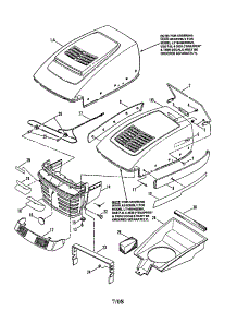 Hood / Bumper / Headlights parts for Snapper Front-Engine Lawn Tractor LT180H48DBV2 from AppliancePartsPros.com