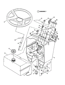 Steering Wheels / Console / Fuel Tank parts for Snapper Front-Engine Lawn Tractor LT180H48DBV2 from AppliancePartsPros.com
